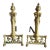 Antique Andirons, Neoclassical Style Andirons, Brass For Sale
