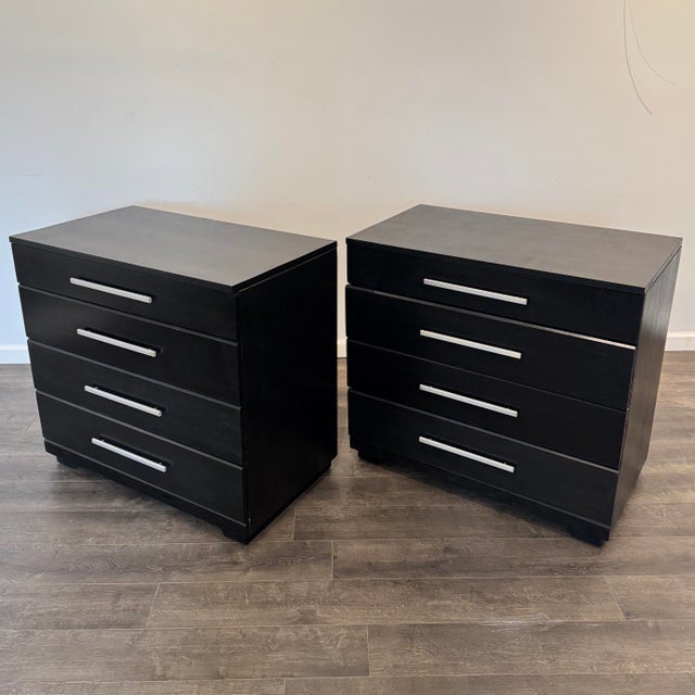 Raymond Loewy for Mengel Ebonized Low Dressers, C. 1950's For Sale - Image 10 of 10