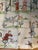 Thibaut Thibaut Chinoiserie Linen Printed Fabric Remnant For Sale - Image 4 of 5