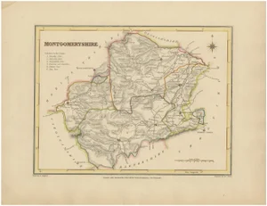 Map of Montgomeryshire, 1844