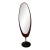 Sculptural Modernist Wood & Metal Pedestal Floor Mirror – 70” For Sale