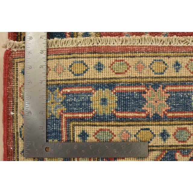 Kazak Runner 2’9” X 13’2” Red Wool Tribal Hand-Knotted Oriental Rug For Sale - Image 12 of 12