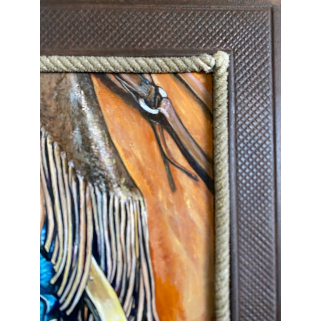 Ready and Waiting~ Willie Britt ~ Original Acrylic Painting. Hurry Up and Wait, the Balance of Being With Horses and Cows. For Sale - Image 6 of 6