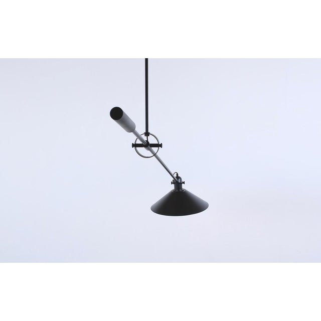 Black Counterbalance Ceiling Lamp attributed to J. J. M. Hoogervorst for Anvia, 1970s For Sale - Image 15 of 18