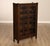 High Quality American Made Antique Mission Style Oak Bookcase Featuring Two Glazed Doors With Geometric Mullions, Four...