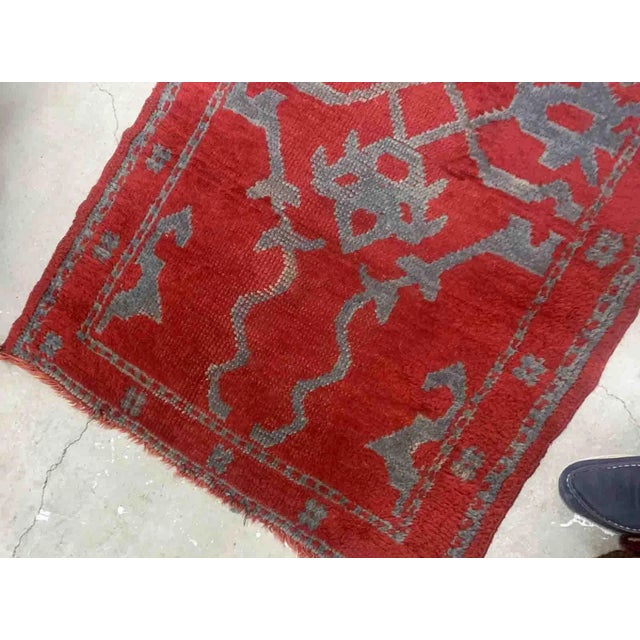Late 19th Century 1880s Handmade Antique Turkish Oushak Rug 3' X 4.9' For Sale - Image 5 of 10