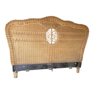 1970s Ralph Lauren Wicker Headboard For Sale