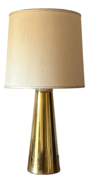 Hollywood Regency Conical Brass Table Lamp, Italy, 1970s