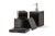 A squared set for the bathroom in black Marquina marble which includes: one soap dispenser (9 x 9 x 19 cm), one soap dish...
