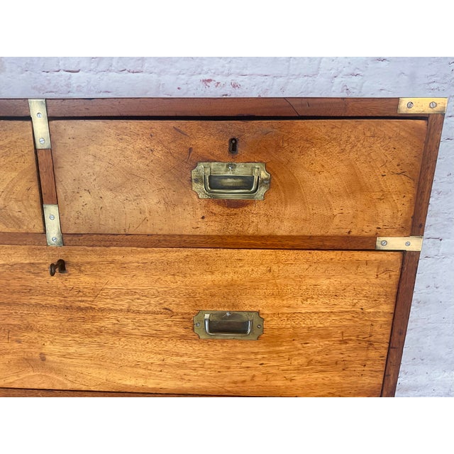 19th Century English Campaign Chest of Drawers, For Sale - Image 12 of 13