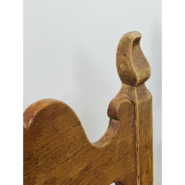Vintage Oak High-Back Dining Chairs, Set of 6 For Sale - Image 4 of 14