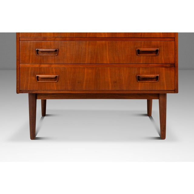 Brown Rare Danish Mid-Century Modern Drop Down Secretary Desk in Walnut by Maurice Villency, Denmark, C. 1960s For Sale - Image 8 of 18