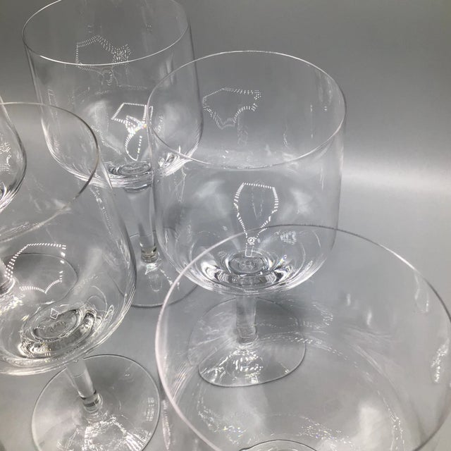 1960s Swedish Midcentury Modern Orrefors Rhapsody Claret Wine Glasses-Set of 6 For Sale - Image 5 of 13