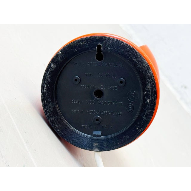 Eclisse Orange Table Lamp by Vico Magistretti for Artemide, Italy, 1960s For Sale - Image 10 of 13