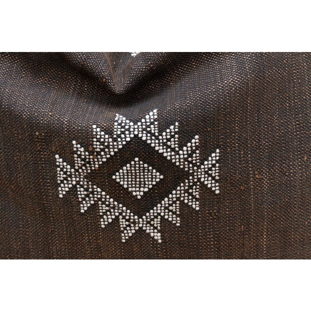 Ebony Souk Large Silk Rug Pillow For Sale - Image 4 of 8