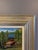 Mid-Century Modern Swedish "Red Houses in Nature" Vintage Expressive Landscape Oil Painting, Framed For Sale - Image 9 of 12