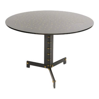 Bespoke Ebonized Circular Table For Sale