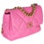 Traditional Pink Quilted Lambskin Large Chanel 19 Flap Bag For Sale - Image 3 of 9