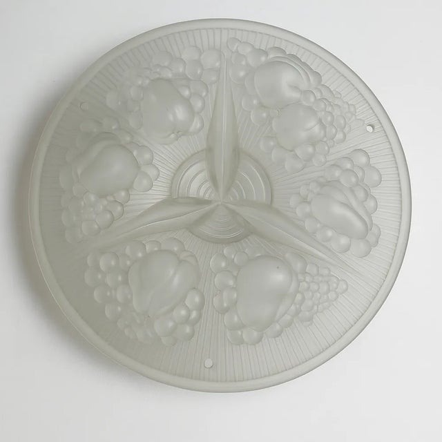 Art Deco Frosted Glass Pendant Light by Muller Frères Lunéville, 1920s For Sale - Image 6 of 10