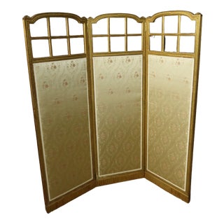 Gilded Wooden Screen For Sale