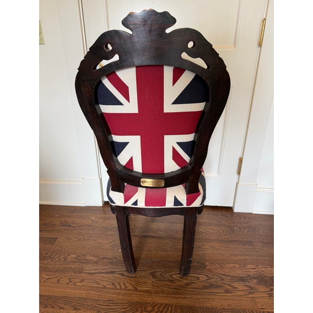 Looking for some British decor? This upholstered wood framed chair by Ben Sherman adds the perfect amount of whimsy from...
