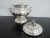 Vintage Italian 800 Floral Engraved Silver Coffee & Tea Creamer Sugar Set For Sale - Image 9 of 13