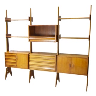 Italian Teak Bookcase, 1960s For Sale