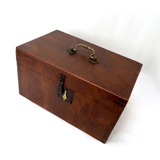 Mid 19th Century Antique Faux Burl Mahogany Grain Painted Document Box For Sale - Image 13 of 13
