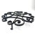 Hand-Forged Wrought Iron Wall Decor (Symmetrical Scroll & Rosette) 3D Architectural Wall Art For Sale - Image 4 of 5
