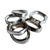 Vintage Silverplate Modernist Napkin Rings, Set of 6 For Sale - Image 10 of 16
