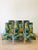 Blue Vintage 1970s Set of 6 Milo Baughman X Jack Lenor Larsen Floral Upholstered Dining Chairs Mid Century Modern For Sale - Image 8 of 10