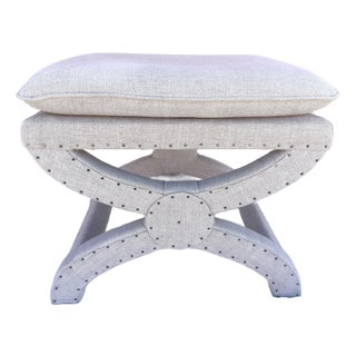 Restoration Hardware Toscane Nailhead Stool For Sale
