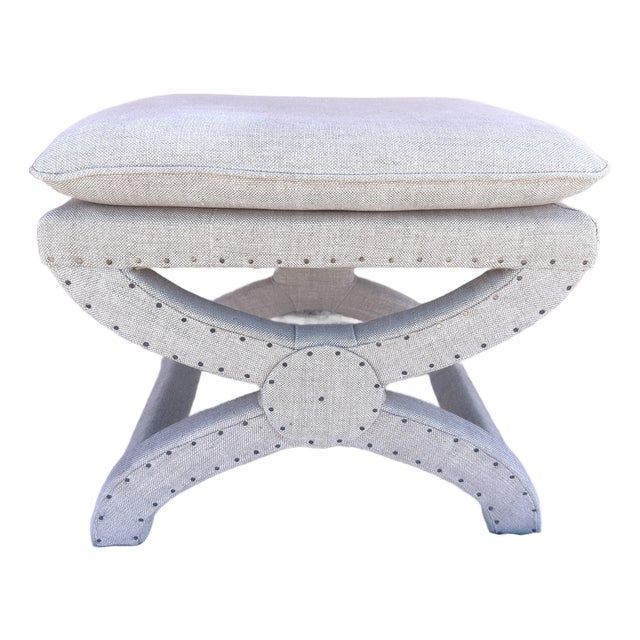 Restoration Hardware Toscane Nailhead Stool For Sale