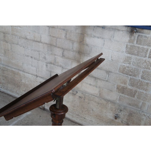 Antique 19th Century Emile Chouanard French Walnut Lectern Drafting Table Easel For Sale - Image 12 of 12