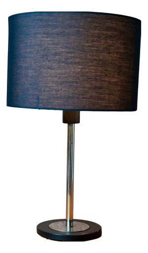 Modernist Metal and Black Table Lamp, 1960s