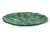 Italian ceramic serving platter by Ceramiche Leonardo, featuring an intricate relief of overlapping leaves finished in...