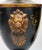 Pair of Vintage Neoclassical Painted Toleware Lidded Urns With Lion Mask Handles For Sale In West Palm - Image 6 of 12