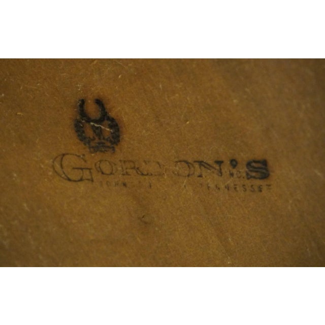 Gordon's Furniture Solid Walnut Rustic European Style 24x25" Wheat Motif Accent End Table W. Glass Top For Sale - Image 9 of 10