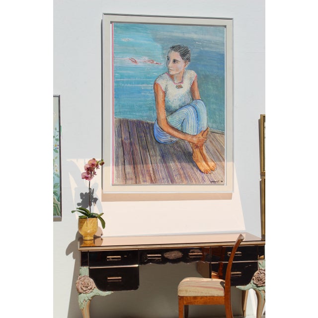 1980s Monumental Persian Contemporary Painting by Artist Milano Khzanjian For Sale In San Diego - Image 6 of 7