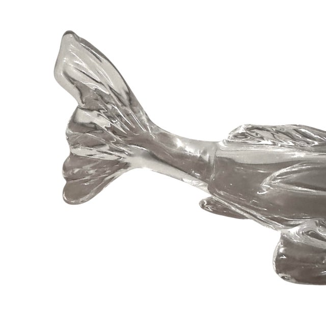 Transparent Vintage Art Glass Koi Fish Figurine Sculpture For Sale - Image 8 of 11