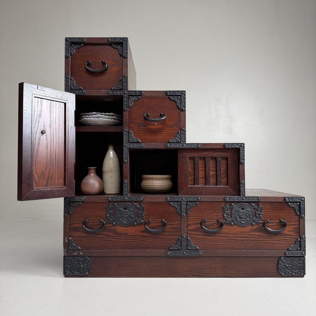 1970s Vintage Japanese Kaidan-Dansu Step Chest, 1970s For Sale - Image 5 of 18