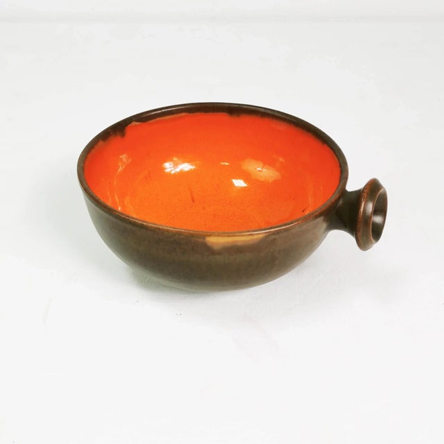 Ceramic Danish Ceramic Bowl with Handle, 1960s For Sale - Image 7 of 7