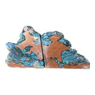 Vintage 1950s Native Float Copper Bookends- a Pair For Sale