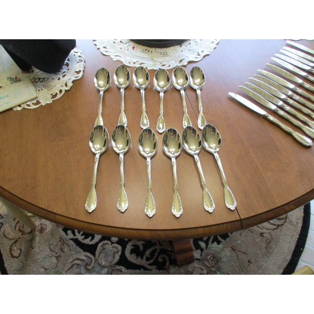1971 Vintage Noritake Flatware Table Service New in Box Serenade With Hostess Set 12 Place Settings - 76pcs For Sale - Image 11 of 12