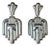 Vintage Art Deco Silver Earrings, Set of 2 For Sale - Image 11 of 11