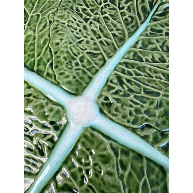 It is nice to find a large cabbage leaf piece to add to your collection of tableware. This is functional as well as...