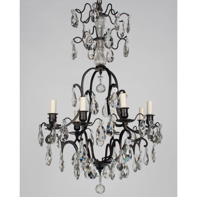 1950s French Louis XV Style Crystal Chandelier For Sale In Orlando - Image 6 of 14