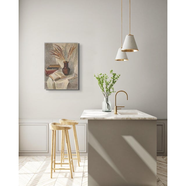 Paint Along With Autumn Original Impressionistic Oil Painting Still Life by Anna Novick For Sale - Image 7 of 8