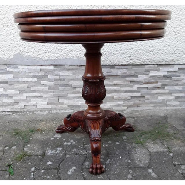 Antique German Gaming Table in Mahogany, 1860, in Good conditions. Designed before 1890