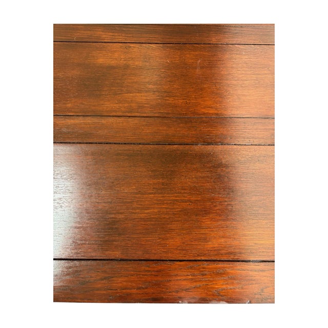 1930s Draw Leaf Solid Oak Table For Sale - Image 9 of 11